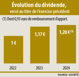 Infographie : Evolution du dividende de Carmila