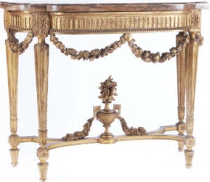 Console en bois doré