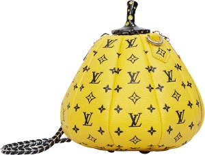 sac citrouille en cuir jaune de l’artiste Yayoi Kusama pour Louis Vuitton