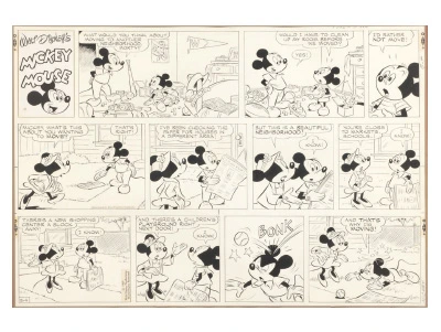 Planche originale de Walt Disney.